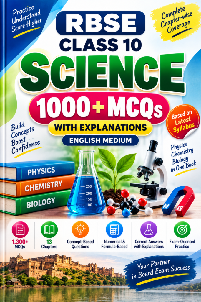 RBSE Class 10 Science MCQs with Explanations – 1300+ MCQs
